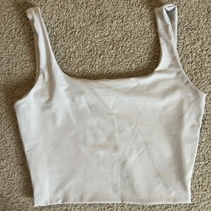 White Sleeveless Women's Crop Top